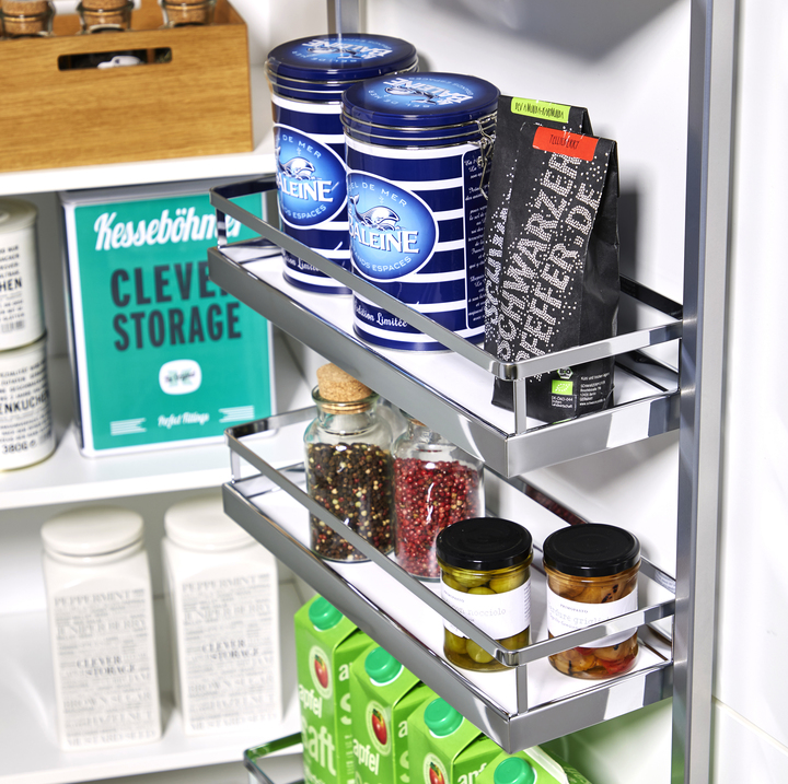 Комплект Тандем Сайд 500 мм, H 600, Арена СТИЛЬ, Рама + 2 полки, цвет ХРОМ Kessebohmer | официальный магазин