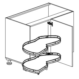 LEMANS 2 полки Kessebohmer купить в Томске | официальный магазин