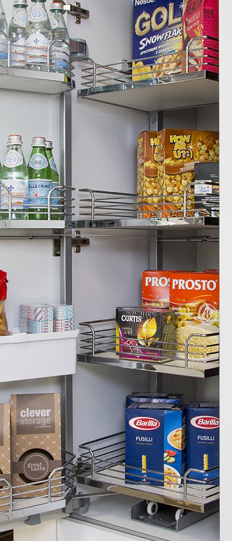 КОМПЛЕКТ №3 Юбокс, Тандем II 600 мм, H 1700, Арена КЛАССИК, 5 полок + 1 Юбокс, цвет ХРОМ Kessebohmer | официальный магазин