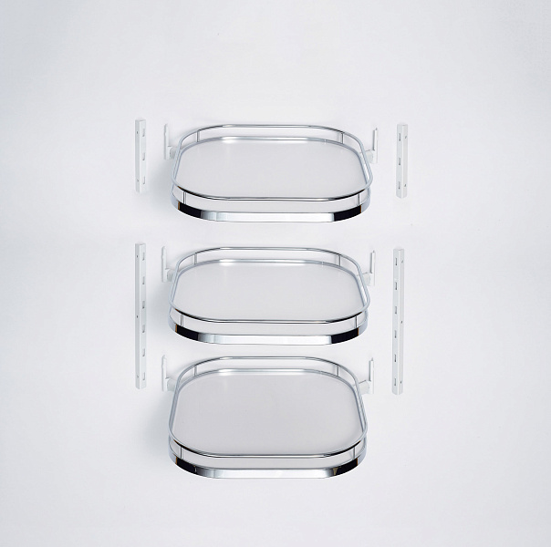 КОМПЛЕКТ 3 полки ТорнМоушн 600 мм Арена КЛАССИК, цвет ХРОМ Kessebohmer | официальный магазин