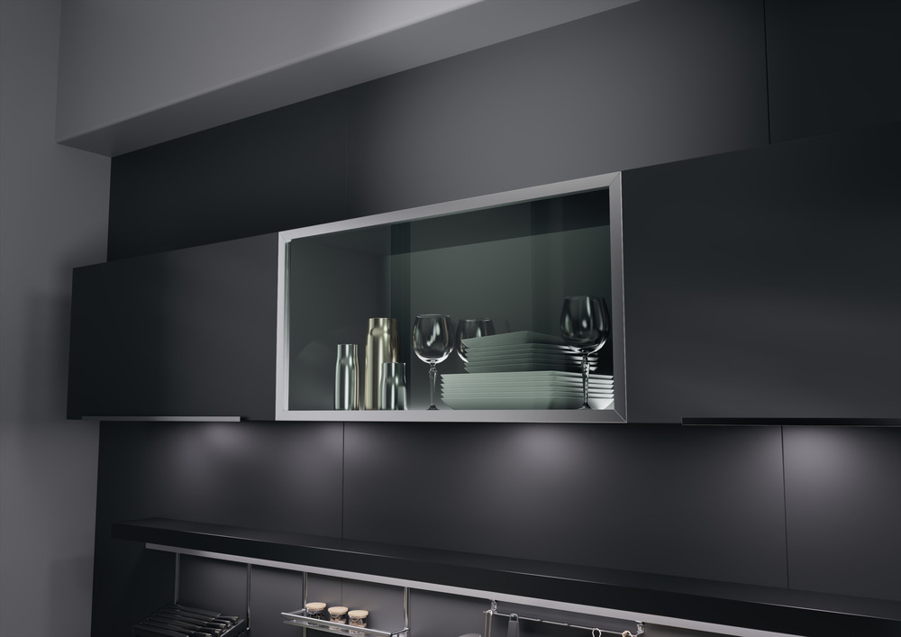 Полный комплект подъемного механизма ФриСлим ФЛАП c толкателем PTO тип III для врезного монтажа, цвет БЕЛЫЙ Kessebohmer | официальный магазин