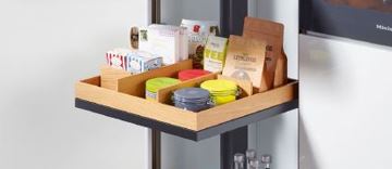 КОМПЛЕКТ вставка для 1 полки с делителями в крупную клетку Конвой Премио, СЕЛЕКТ, 600 мм, цвет ДУБ натуральный Kessebohmer | официальный магазин