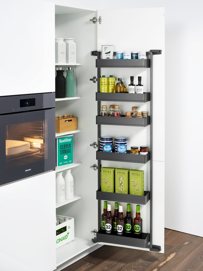 КОМПЛЕКТ №3 Юбокс, Тандем Сайд 600 мм, H 1700, Арена ПЬЮР, 5 полок + 1 Юбокс, цвет АНТРАЦИТ Kessebohmer | официальный магазин