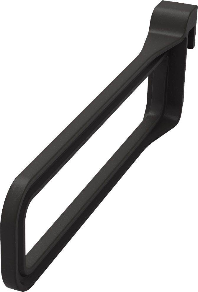 Вешалка двухуровневая съемная 320 мм Конеро D 345 мм цвет ЧЕРНЫЙ