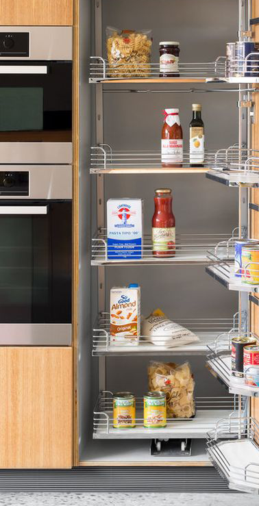 КОМПЛЕКТ Тандем II 450 мм, H 1700, Арена КЛАССИК, 5 полок, цвет ХРОМ Kessebohmer | официальный магазин