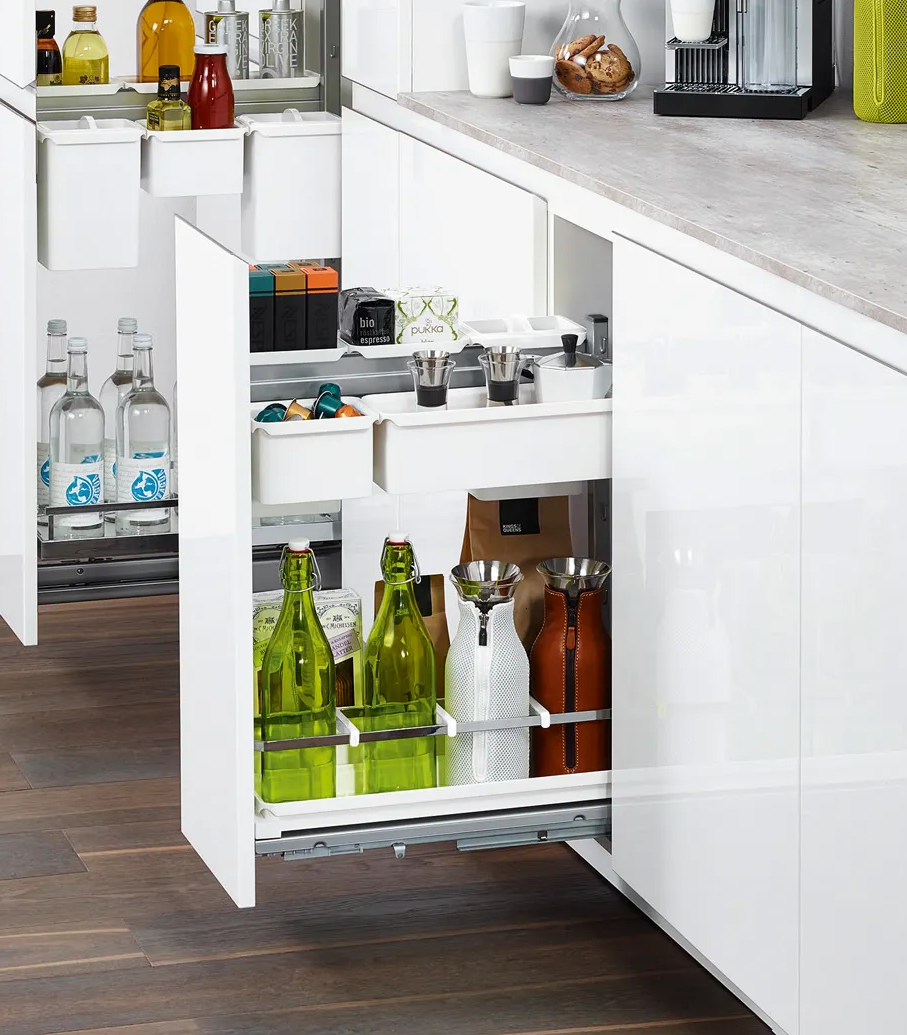 КОМПЛЕКТ №5 Юбокс, Диспенса Джуниор Слим 300 мм, H 640-728, Арена КЛАССИК, 1 полка + 1 Юбокс, цвет ХРОМ Kessebohmer | официальный магазин