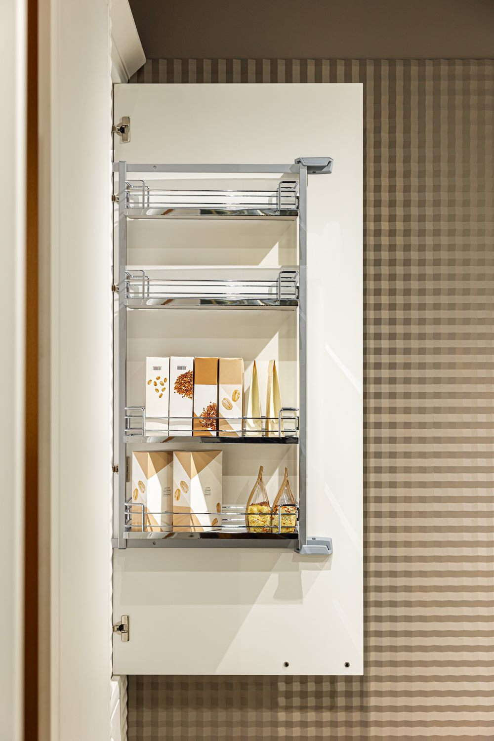 Комплект Тандем Сайд 450 мм, H 1100, Арена КЛАССИК, Рама + 4 полки, цвет ХРОМ Kessebohmer | официальный магазин