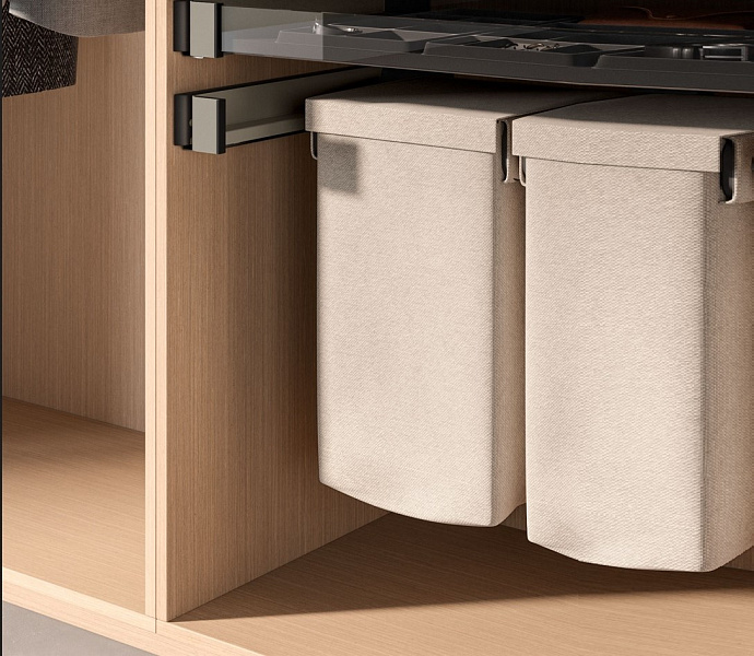 КОМПЛЕКТ Мешок для белья 320 мм Конеро W 910-970 мм, D 345 мм; мешок широкий 2 шт; шампань Kessebohmer | официальный магазин